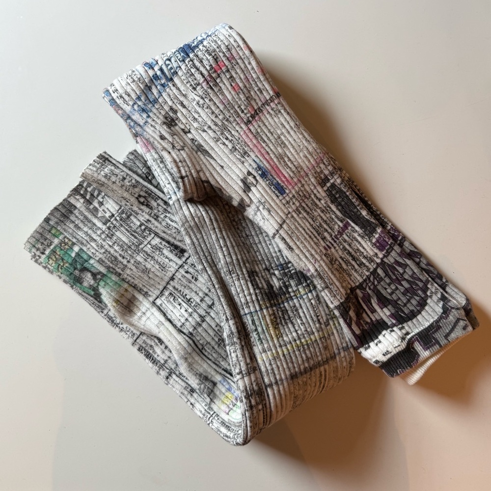 GiuGiu X Long Nonna pants in shinbun